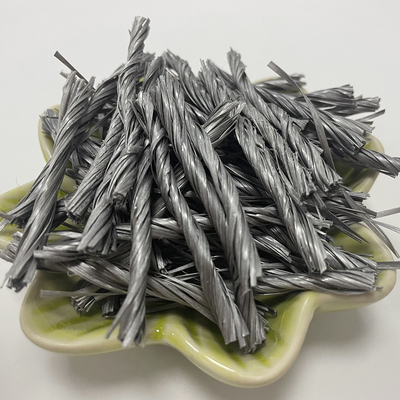Le CE a certifié la fibre tordue de polypropylène de l'ingénierie pp de fibre Bunchy pour la route bétonnée