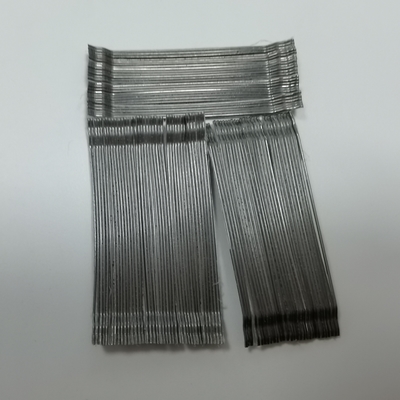 L'extrémité accrochée collée par certificat de la CE a ondulé les fibres en acier pour ARC Uhpc de renfort concret