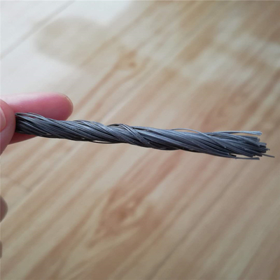Résistance à la rupture élevée en fibres de PP, renforcement en forme de groupe tordu pour le béton cimenté