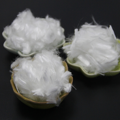 6 mm 12 mm de fibre de béton blanc haché en polypropylène pour panneau de ciment