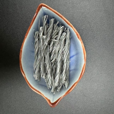 54 mm de polypropylène noir PP en fibres torsionnées pour le renforcement de la construction en béton