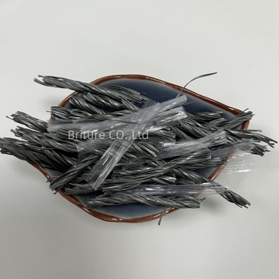 Utilisation du sol industriel en polypropylène gris Macro fibre PP Twist fibre pour le renforcement du béton dans la construction