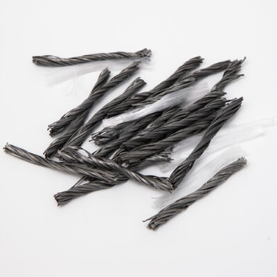 Fibre hybride de PP durable combinant un maillage fibrillé et des fibres en grappes tordues pour le béton armé