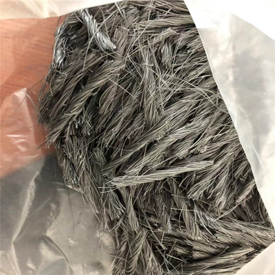 Fibre hybride de paquet de torsion du polypropylène pp de 54mm (fibres structurales synthétiques macro) pour le béton